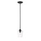 Z-Lite Joliet 1 Light Mini Pendant, Matte Black & Clear 473MP-MB - alternate 1